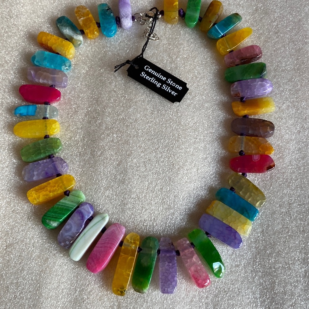 Perfect Mother’s Day gift - Silver necklace with natural stones